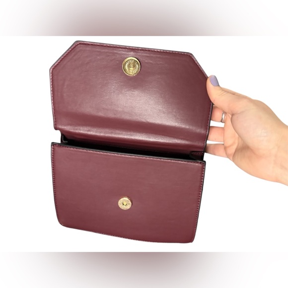 Badgley Mischka Black and Wine Double Crossbody Bag with Pearls - Picture 8 of 13